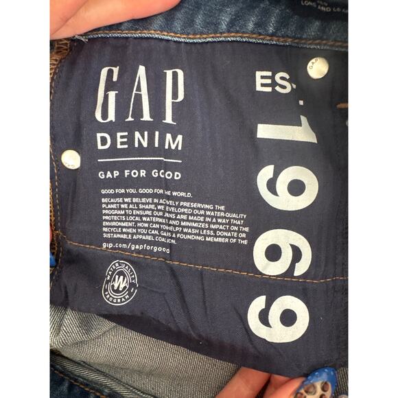 NWT GAP 1969 Mid Rise Long and Lean Jeans Medium Indigo Size 26 Short - Picture 9 of 14